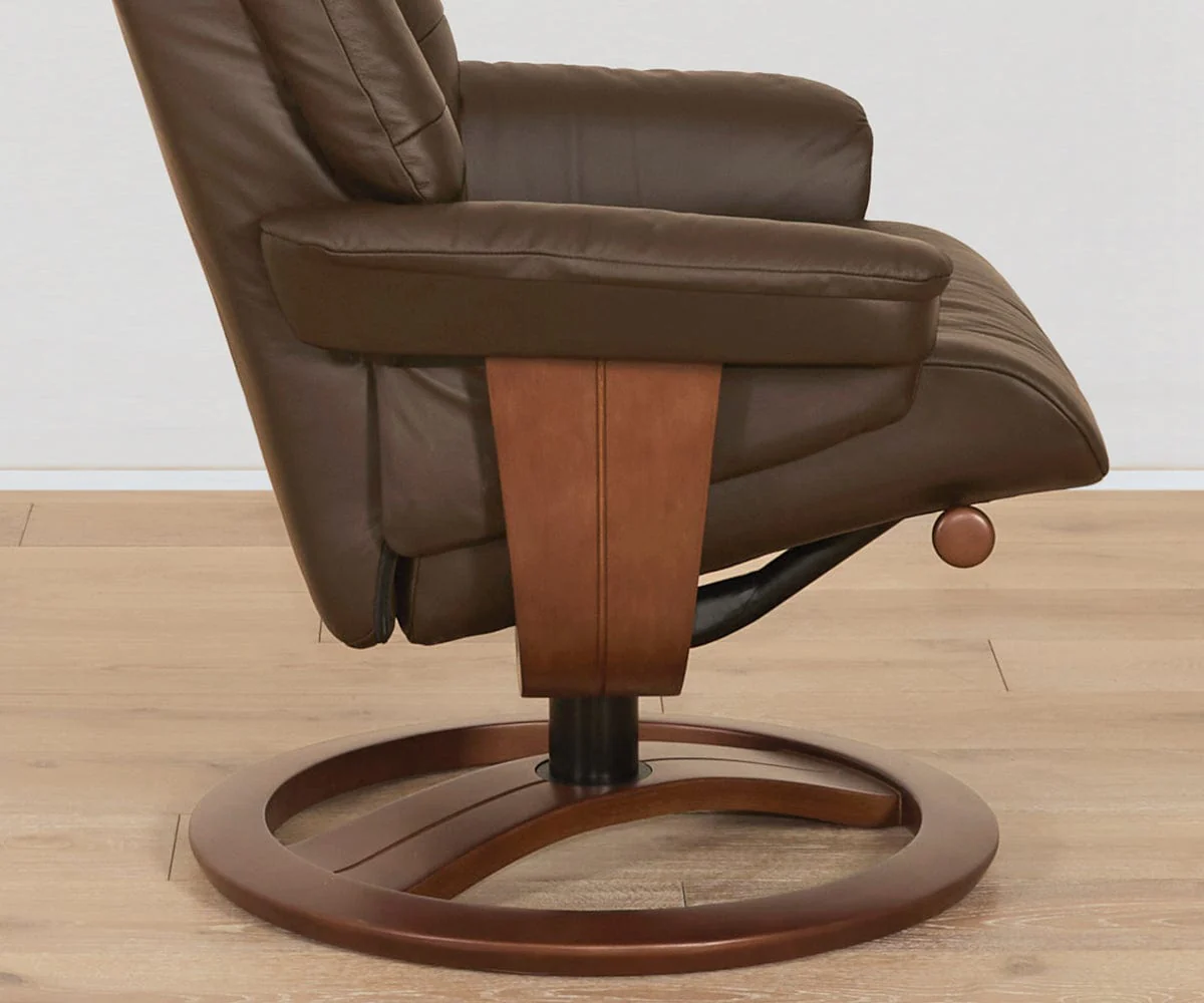 Aksel Leather Recliner & Ottoman - Image 16