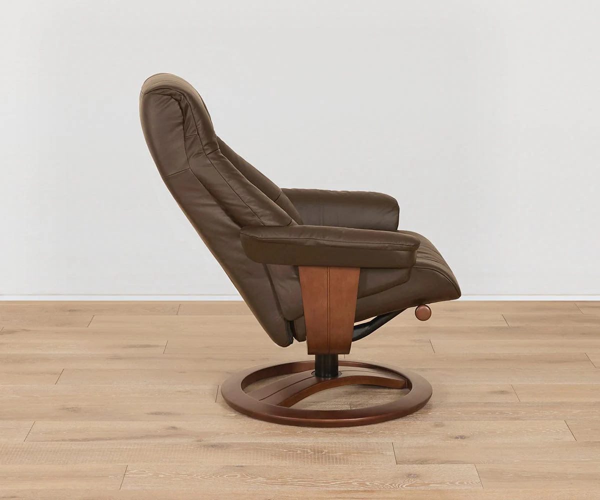 Aksel Leather Recliner & Ottoman - Image 19