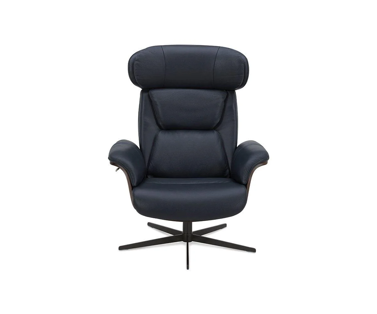 Alvar Leather Recliner And Ottoman - Image 3