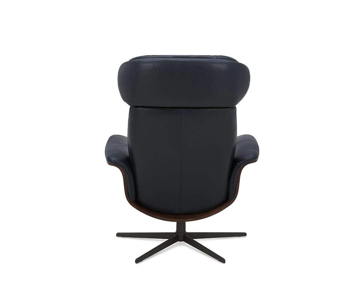 Alvar Leather Recliner And Ottoman - Image 6