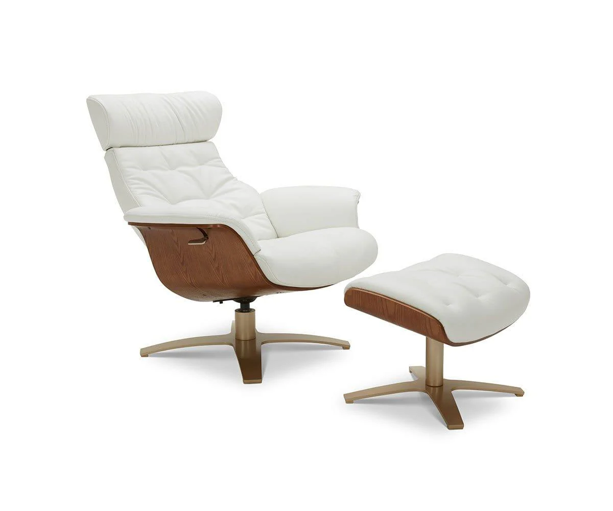 Anselmo Leather Recliner & Ottoman - Image 11