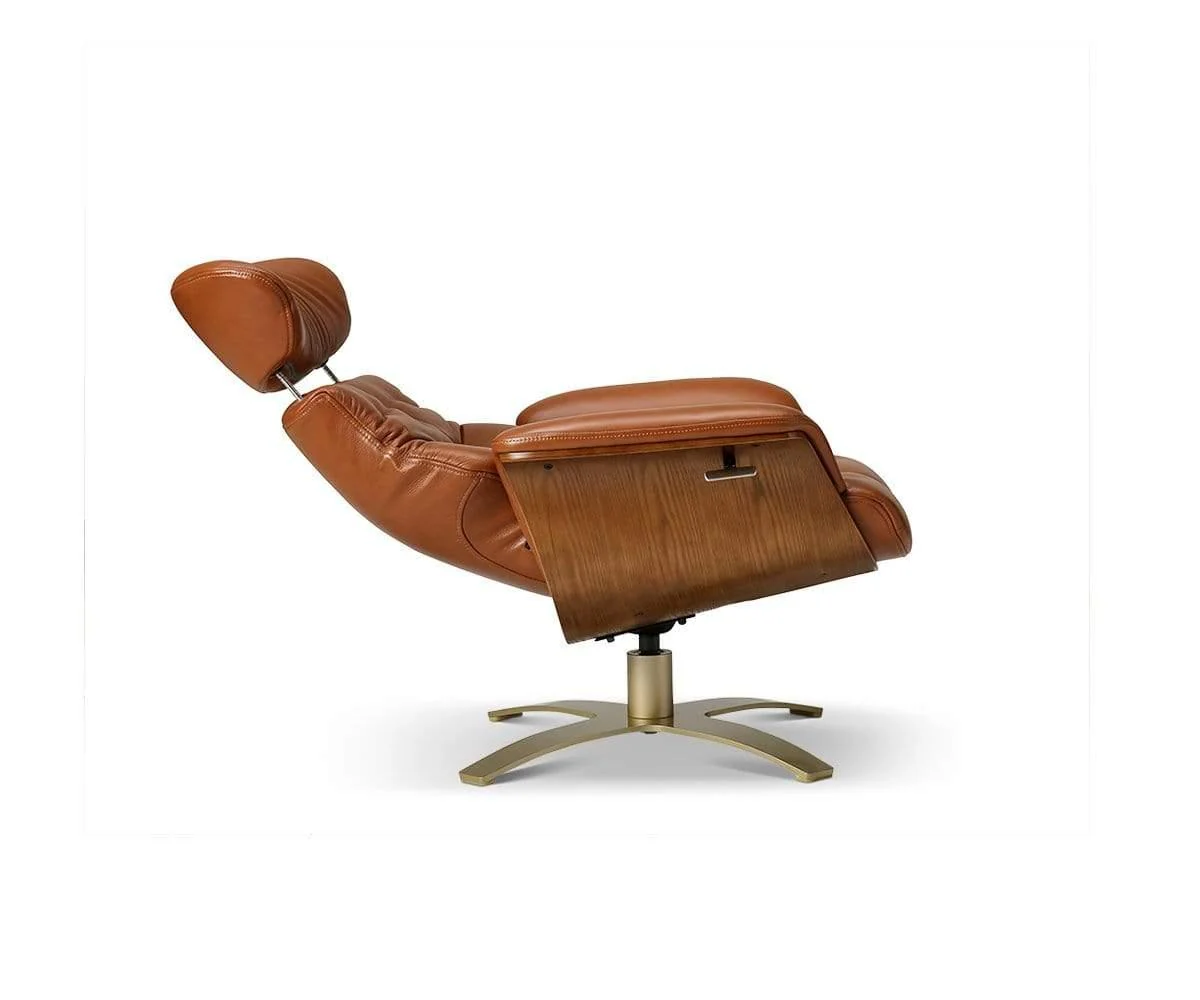 Anselmo Leather Recliner & Ottoman - Image 24