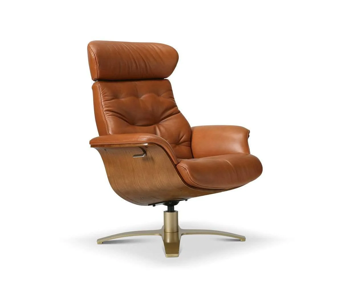 Anselmo Leather Recliner & Ottoman - Image 25