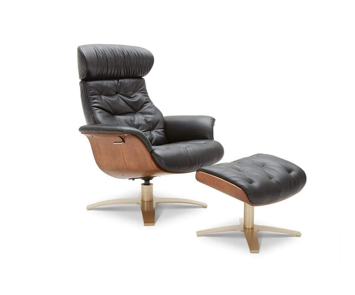 Anselmo Leather Recliner & Ottoman - Image 5