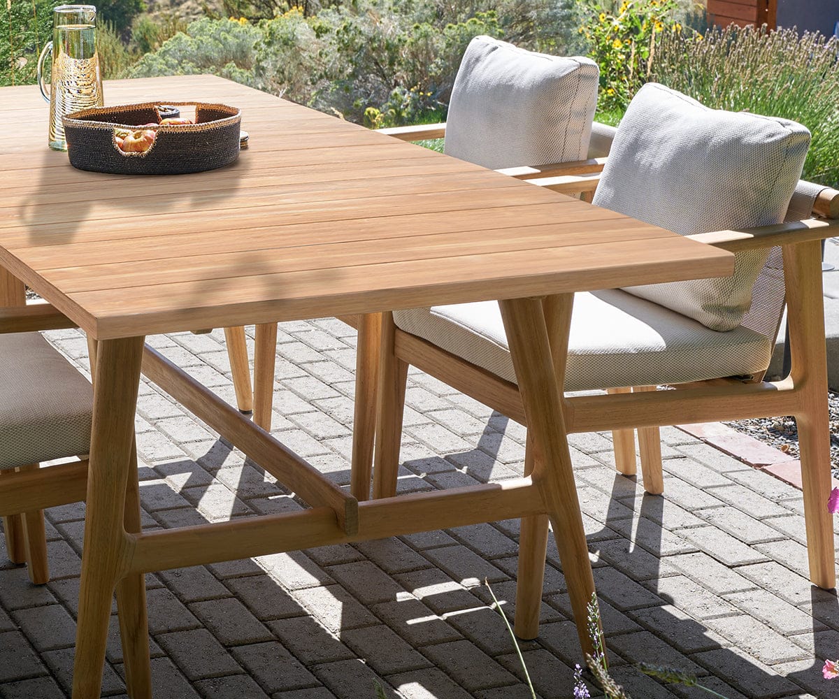 Beck Teak Outdoor Armless Dining Chair - Image 2