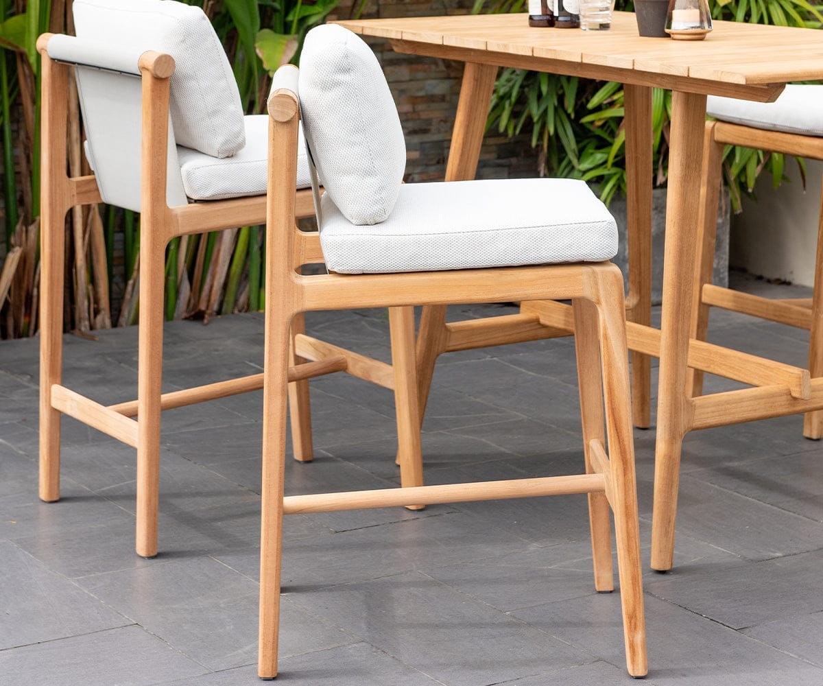 Beck Teak Outdoor Barstool - Image 2