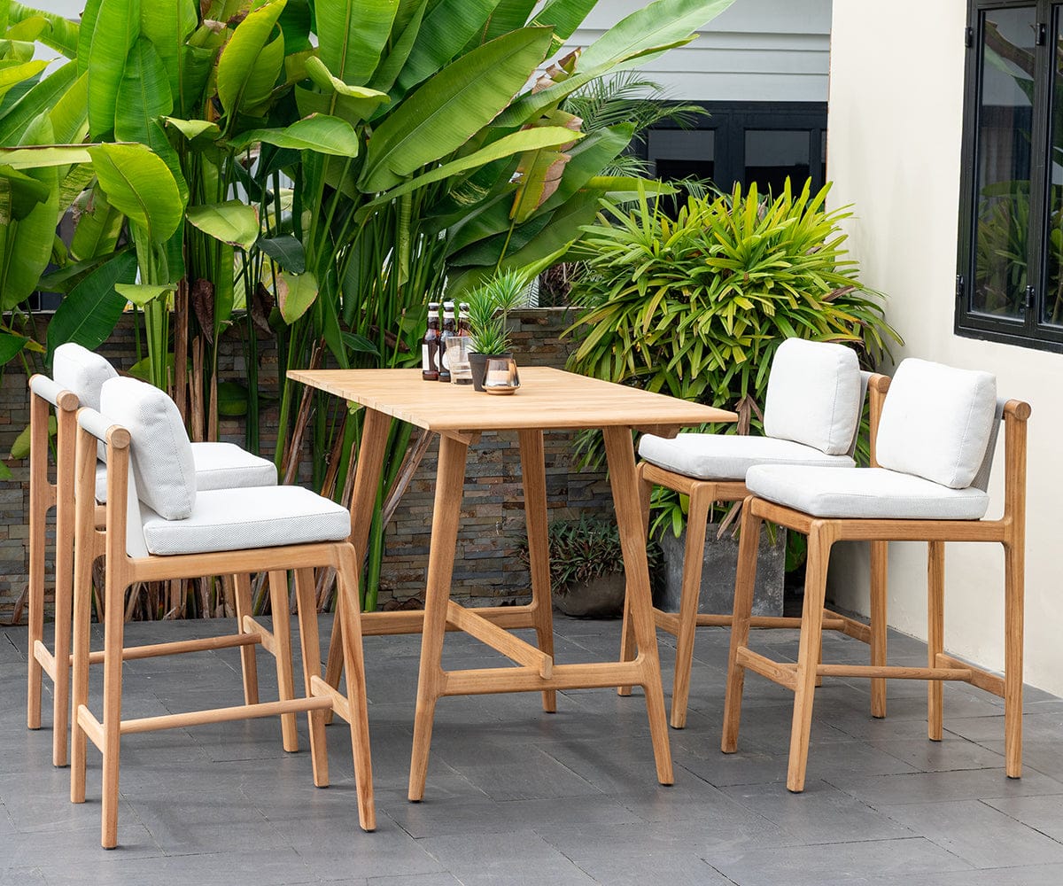 Beck Teak Outdoor Barstool - Image 5