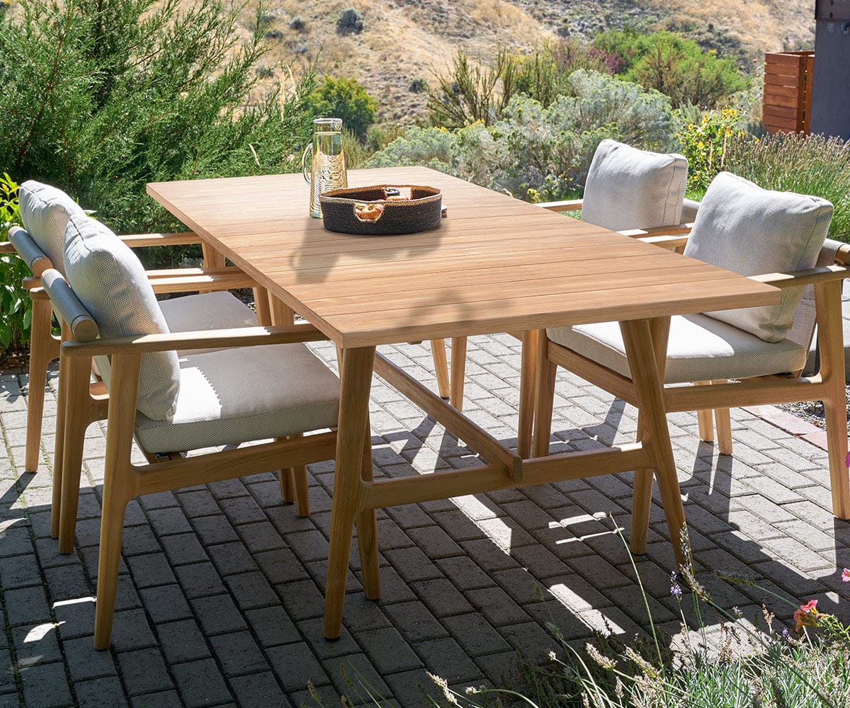 Beck Teak Outdoor Dining Table - Image 2