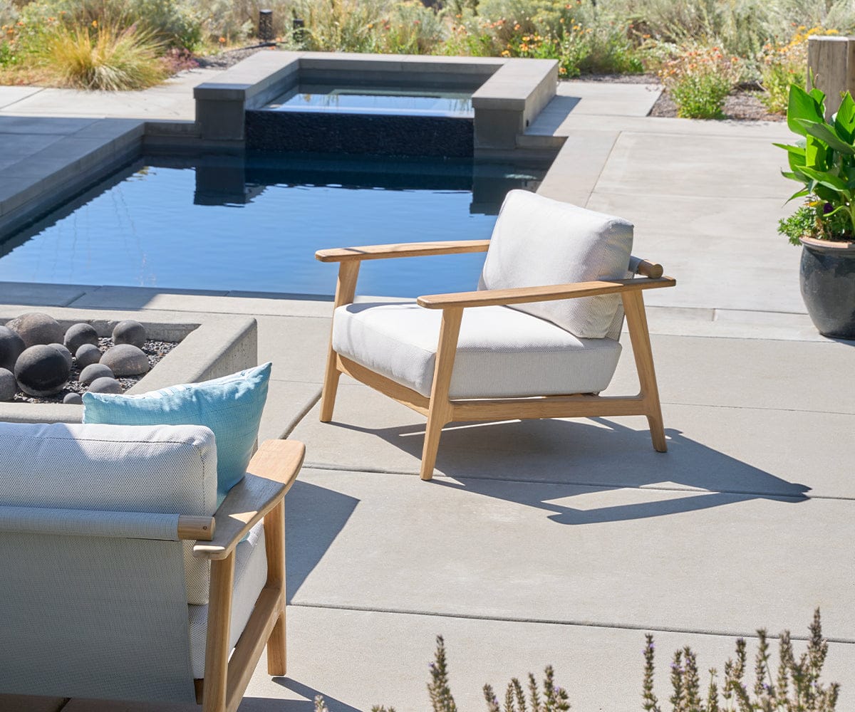 Beck Teak Outdoor Lounge Chair - Image 3
