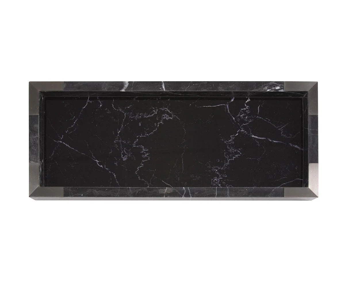 Black Mirrored Marble Tray - Image 5