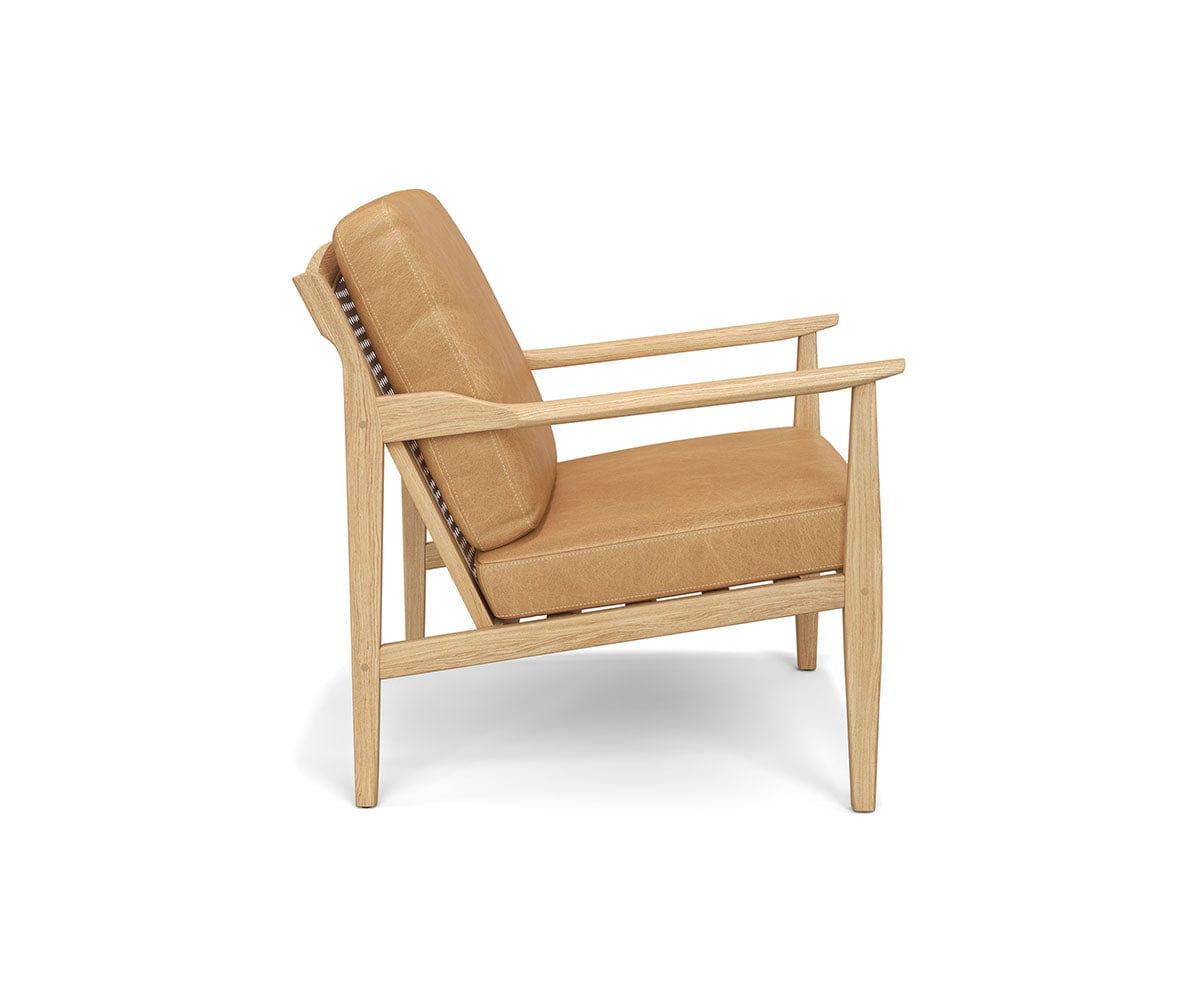 Bodie Cane Back Leather Lounge Chair - Image 3