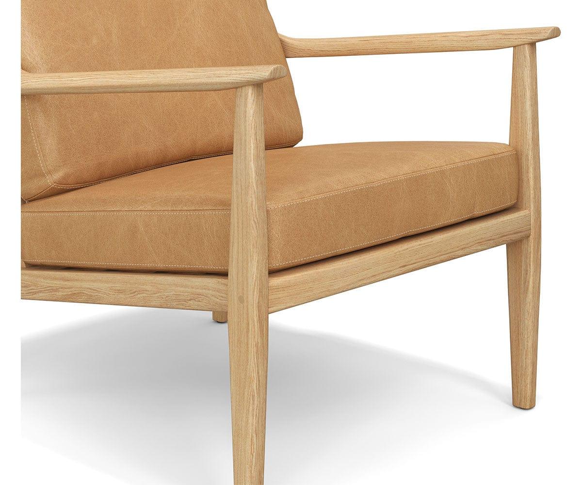 Bodie Cane Back Leather Lounge Chair - Image 5