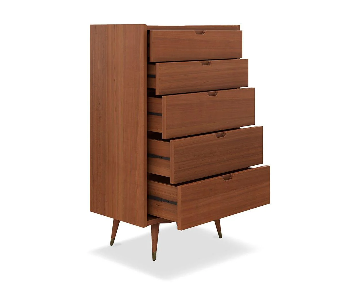 Bolig High Chest - Light Walnut Stain - Image 4