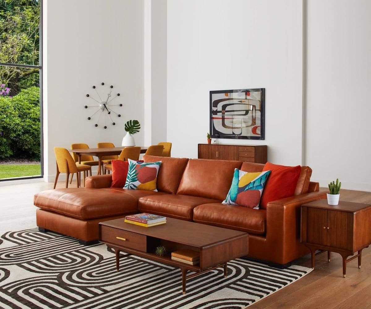 Braxten Leather Left Chaise Sectional - Image 2