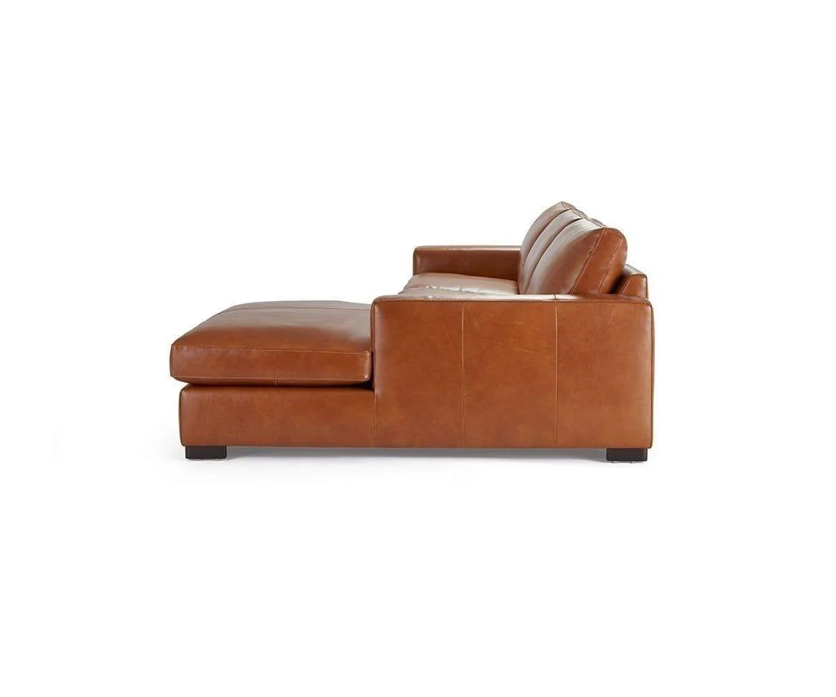 Braxten Leather Right Chaise Sectional - Image 4