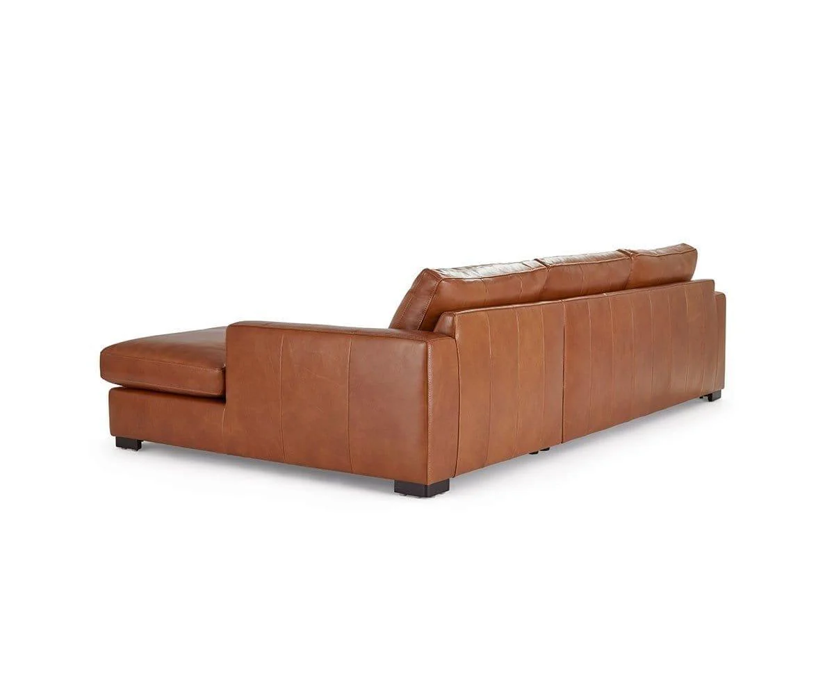 Braxten Leather Right Chaise Sectional - Image 5