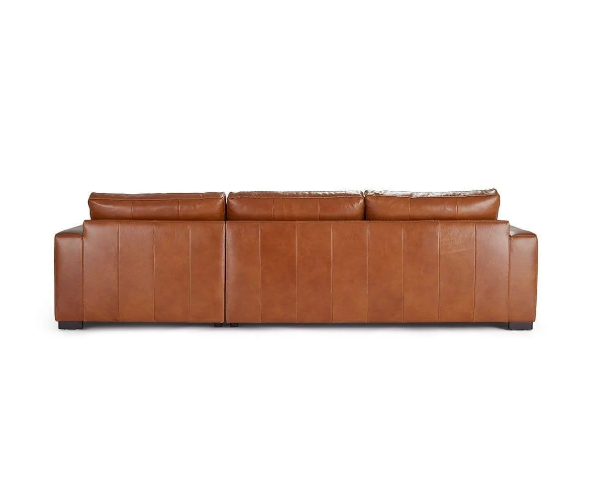 Braxten Leather Right Chaise Sectional - Image 6