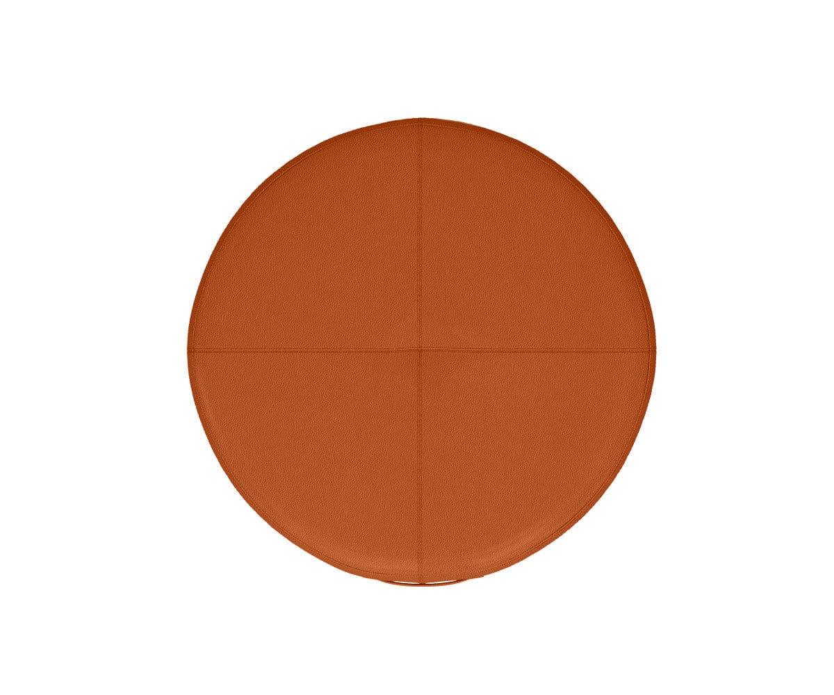 Ellis Leather Round Ottoman - Image 3