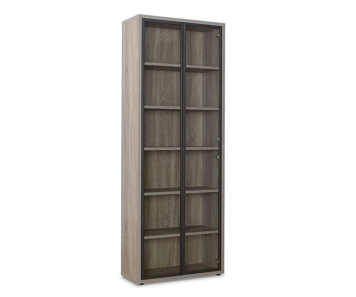 Gammel High Bookcase with Glass Doors - Image 2