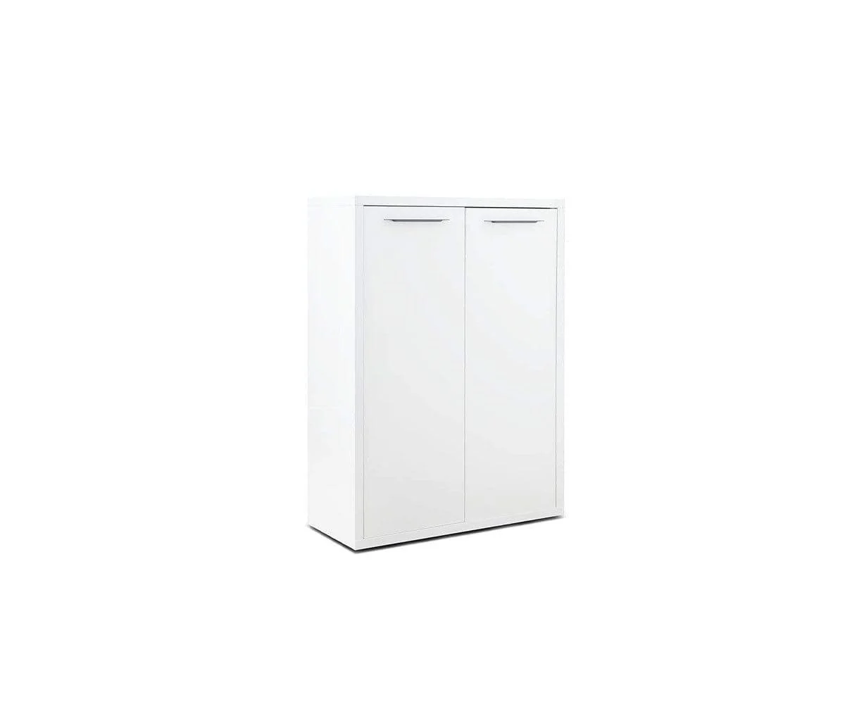 Gammel Low Bookcase with Doors - White - Image 3