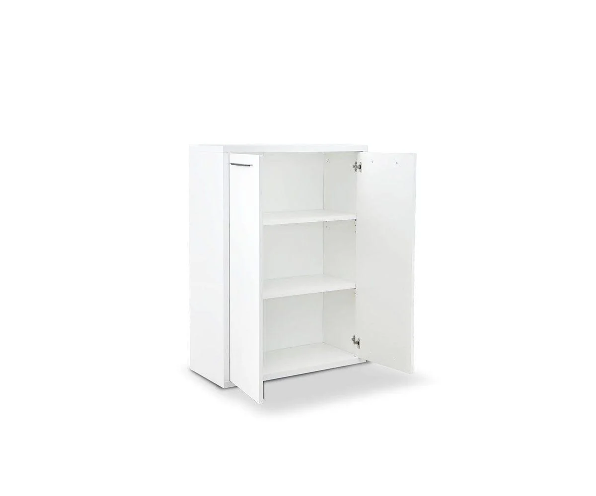 Gammel Low Bookcase with Doors - White - Image 5