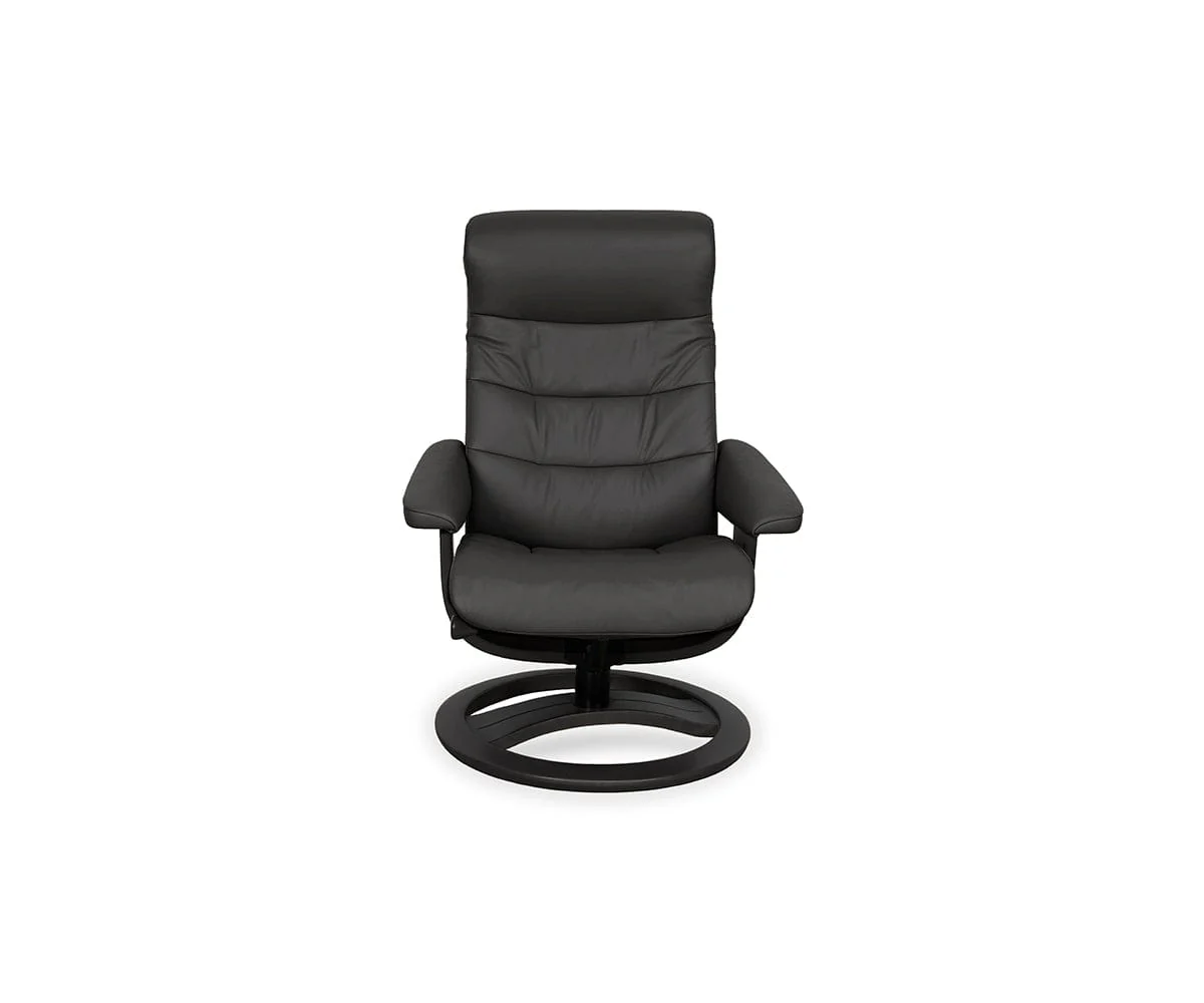 Hans Leather Recliner & Ottoman - Image 2