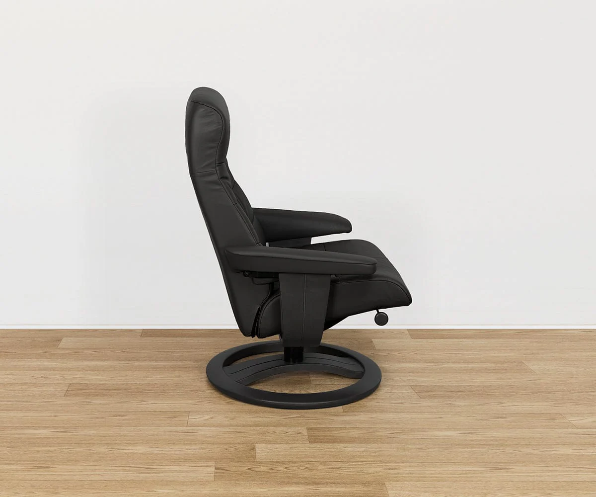 Hans Leather Recliner & Ottoman - Image 8