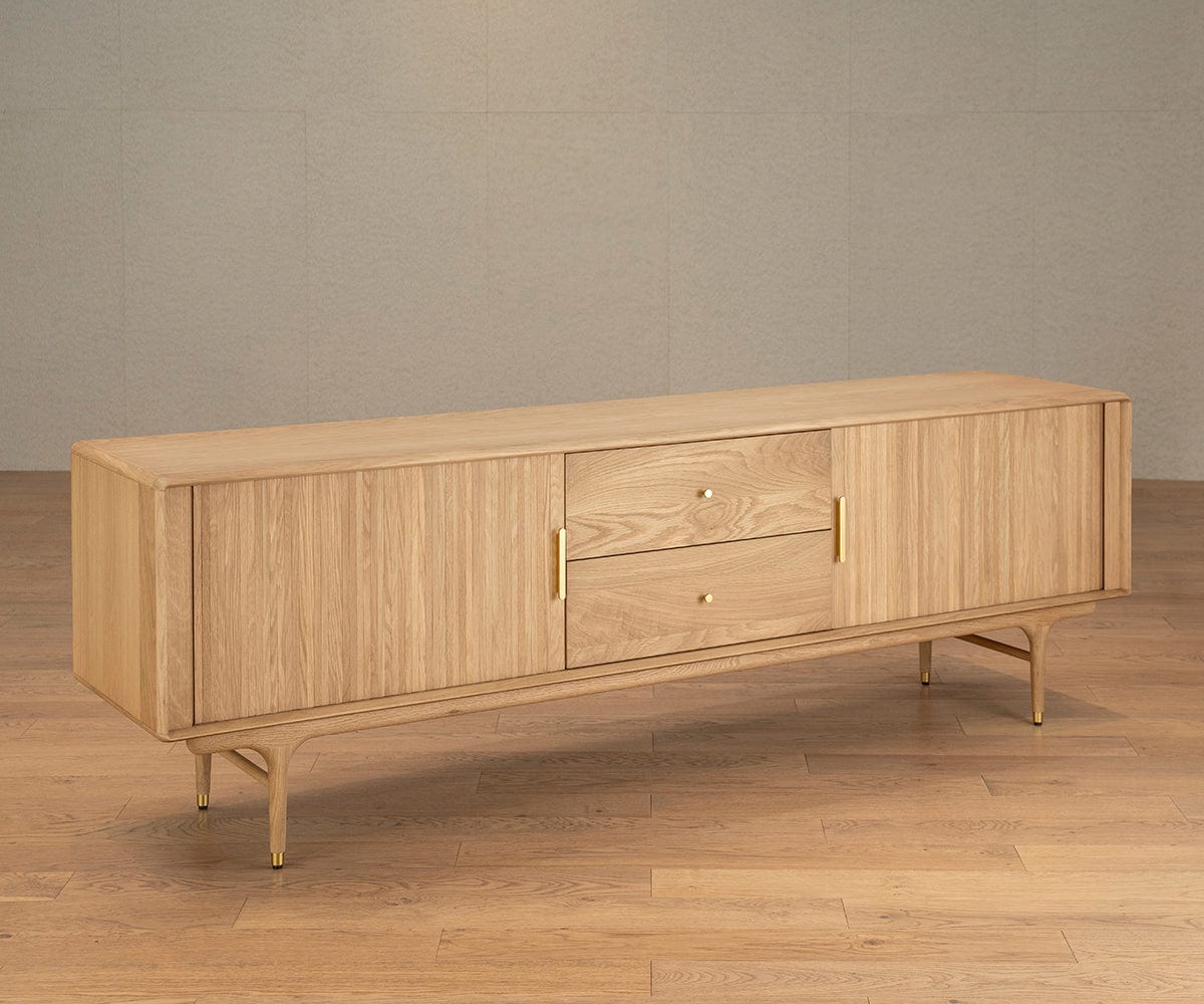 Hendrick 79" Media Stand  - White Oak - Image 2