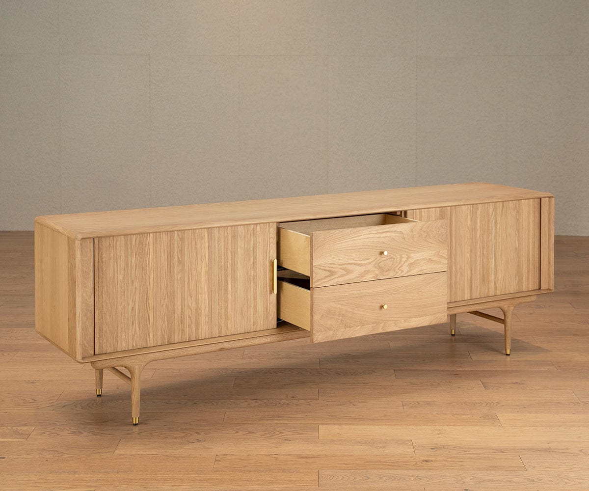 Hendrick 79" Media Stand  - White Oak - Image 3