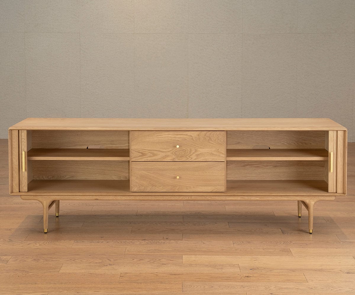 Hendrick 79" Media Stand  - White Oak - Image 6