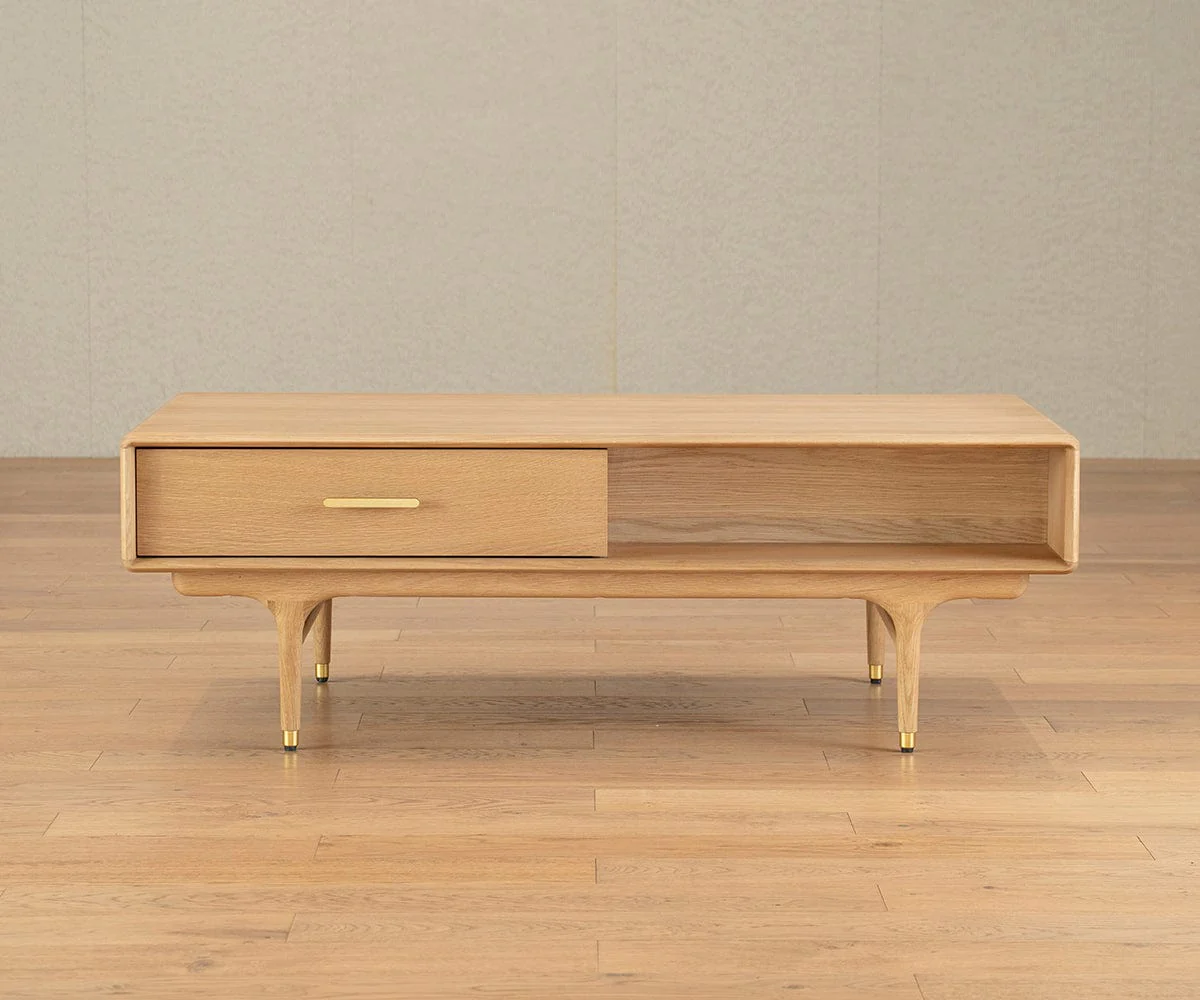 Hendrick Storage Coffee Table  - White Oak - Image 4