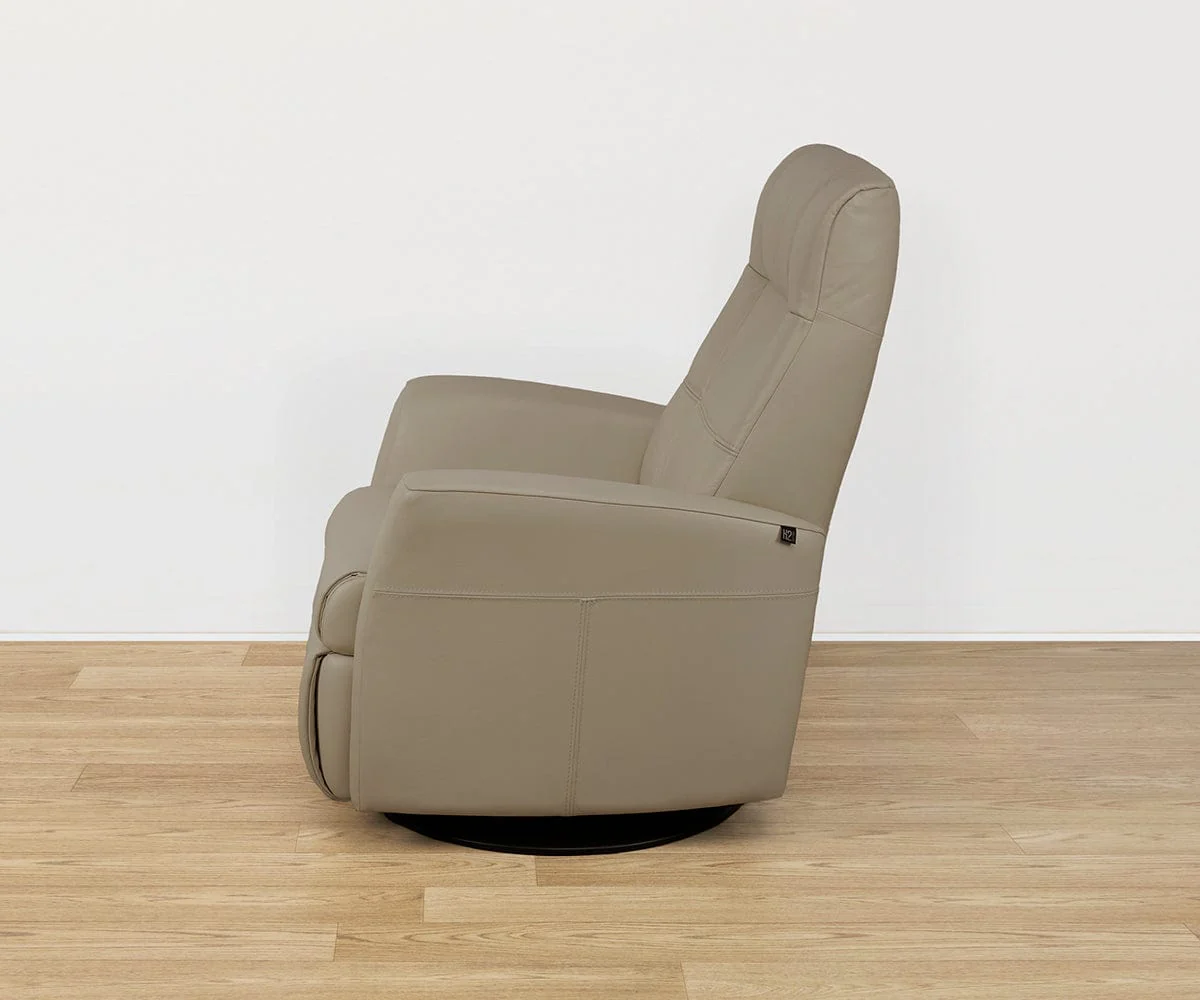 Lathan Manual Leather Recliner - Image 4