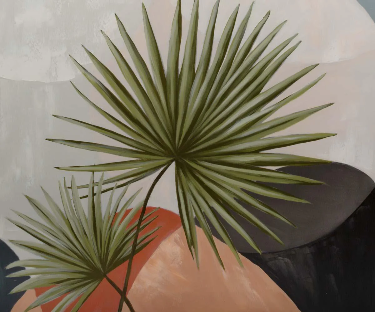 Moonlit Fronds Oil Painting - Image 4