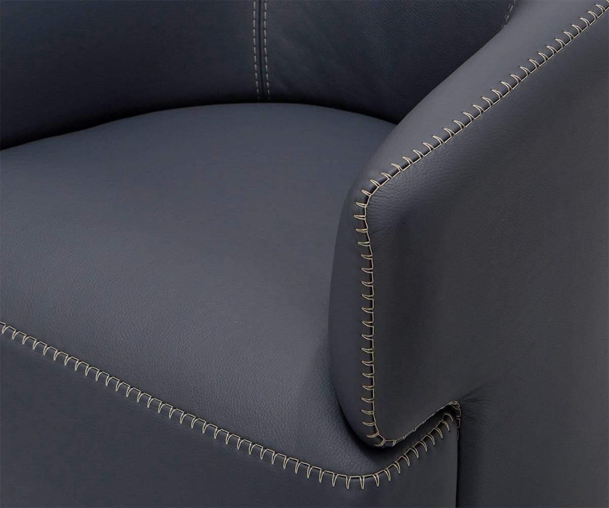 Nicasio Leather Swivel Chair - Image 6
