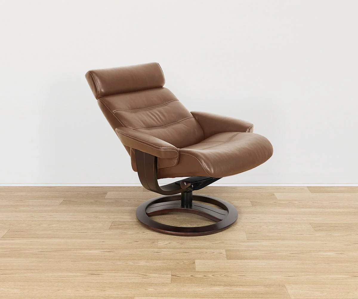Oswin Leather Recliner & Ottoman - Image 10