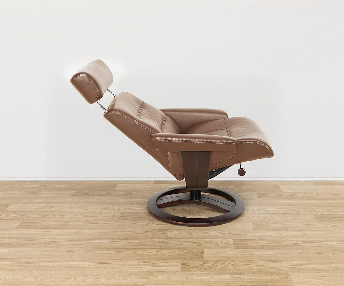Oswin Leather Recliner & Ottoman - Image 11