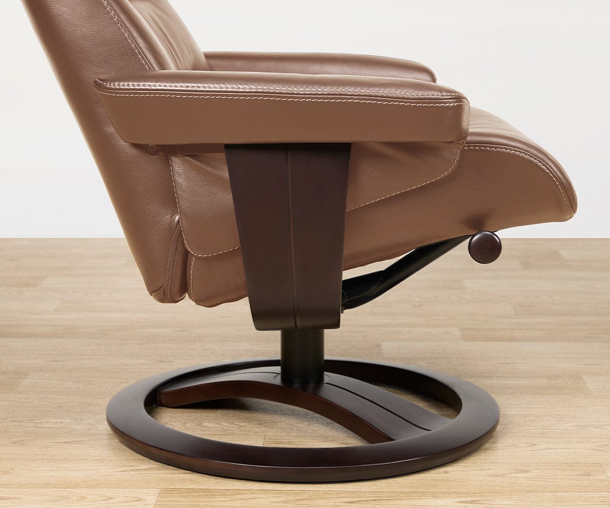 Oswin Leather Recliner & Ottoman - Image 12