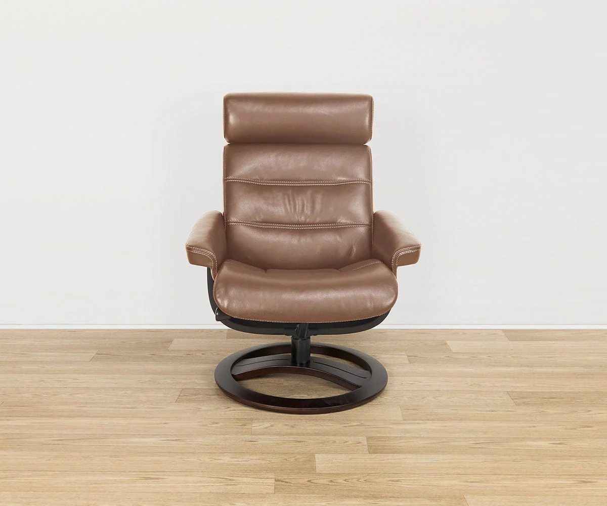 Oswin Leather Recliner & Ottoman - Image 6