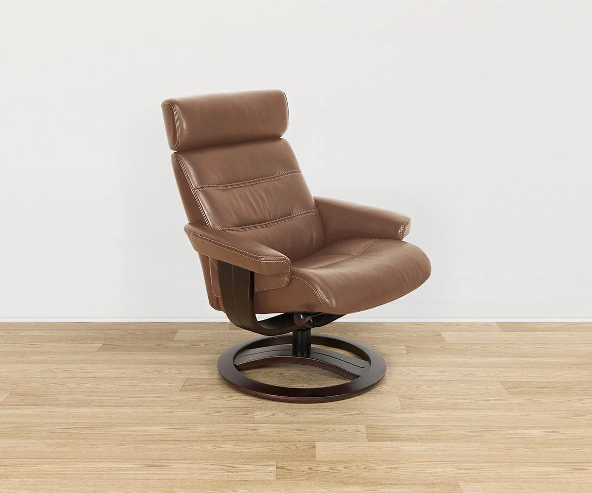 Oswin Leather Recliner & Ottoman - Image 7