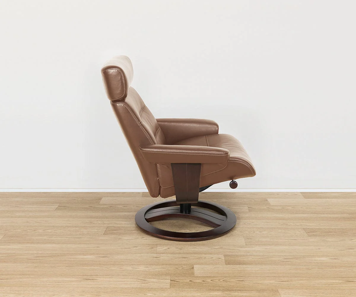 Oswin Leather Recliner & Ottoman - Image 8