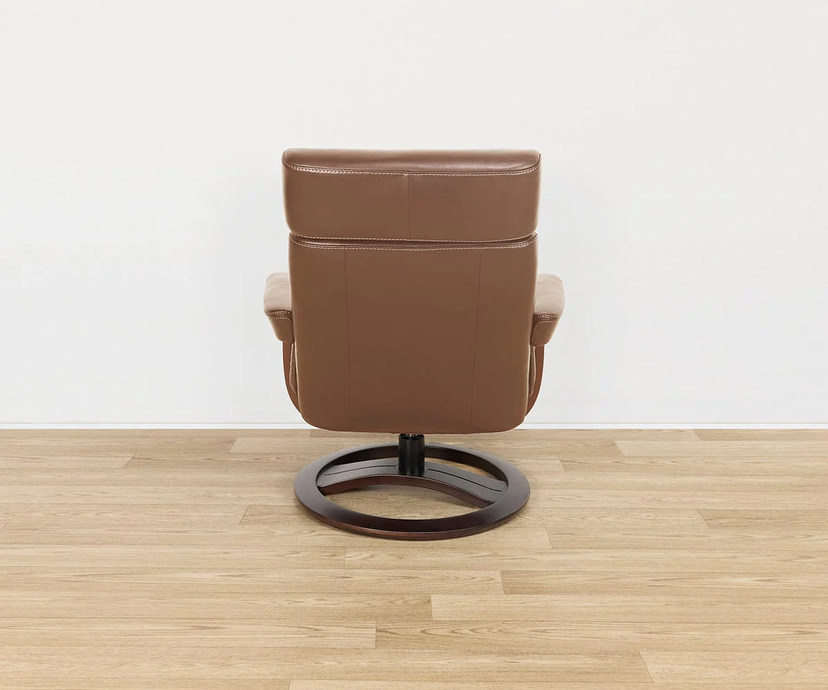 Oswin Leather Recliner & Ottoman - Image 9