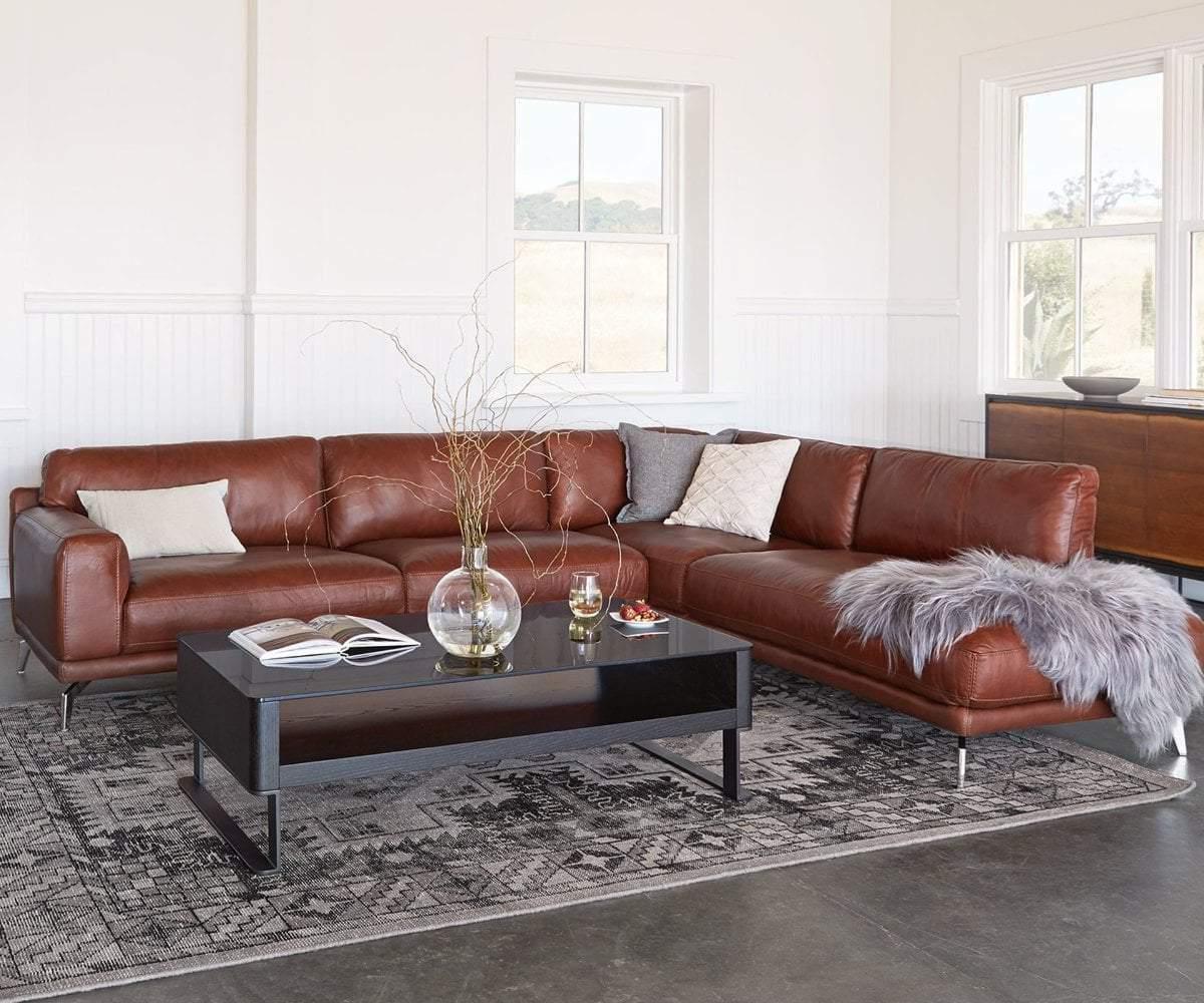 Peruna Leather Right Sectional - Image 2