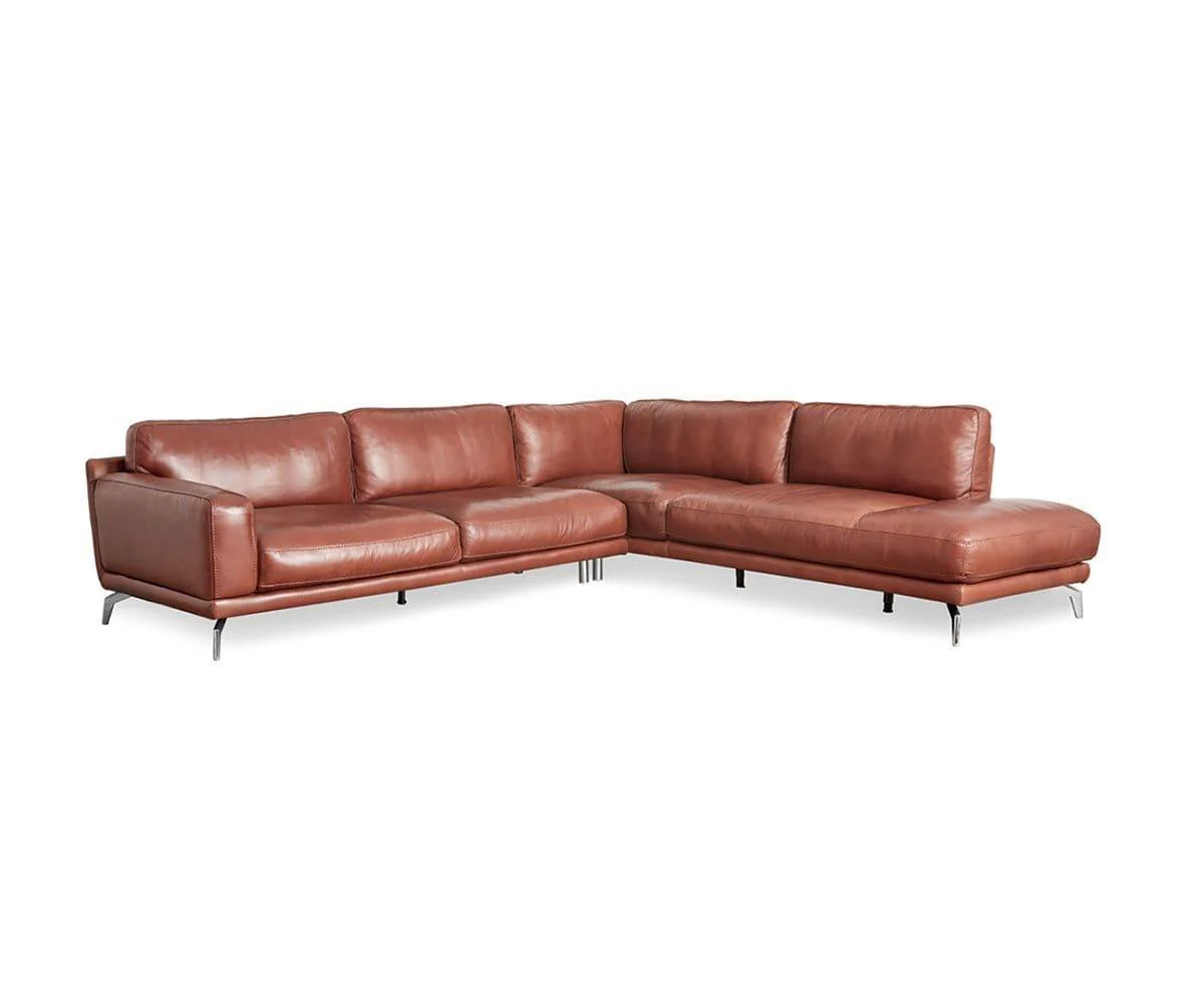 Peruna Leather Right Sectional - Image 3