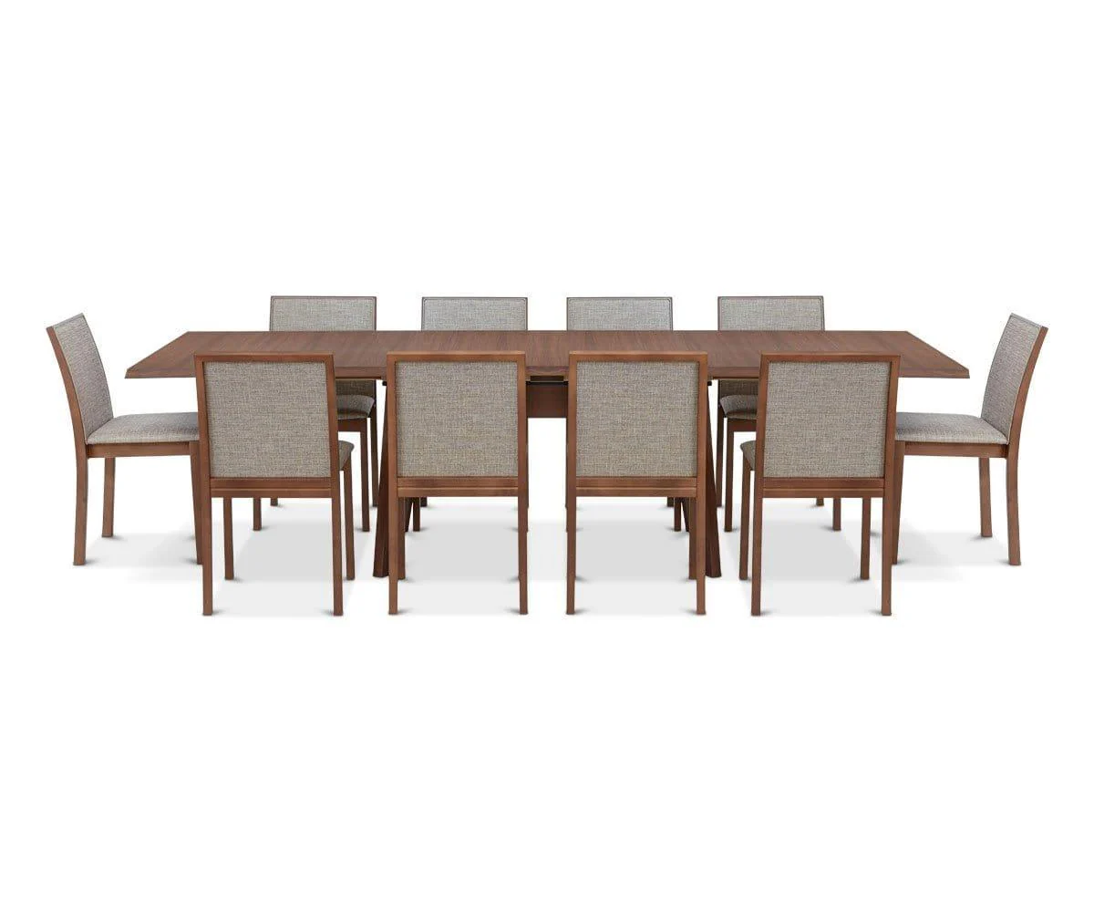 Randers Rectangular Extension Table - Walnut - Image 11
