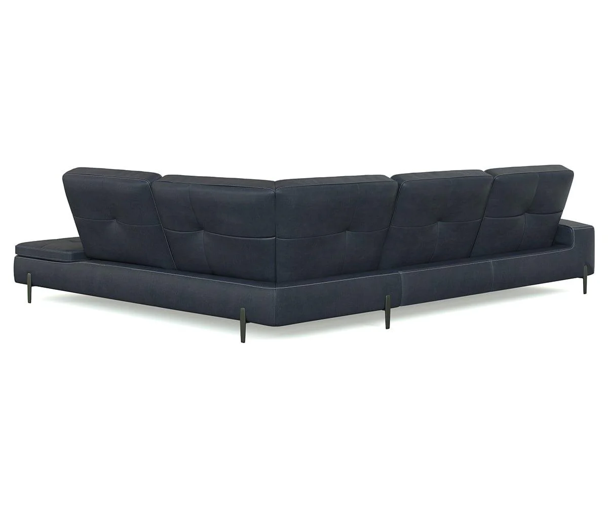 Santina Leather Right Sectional - Image 4