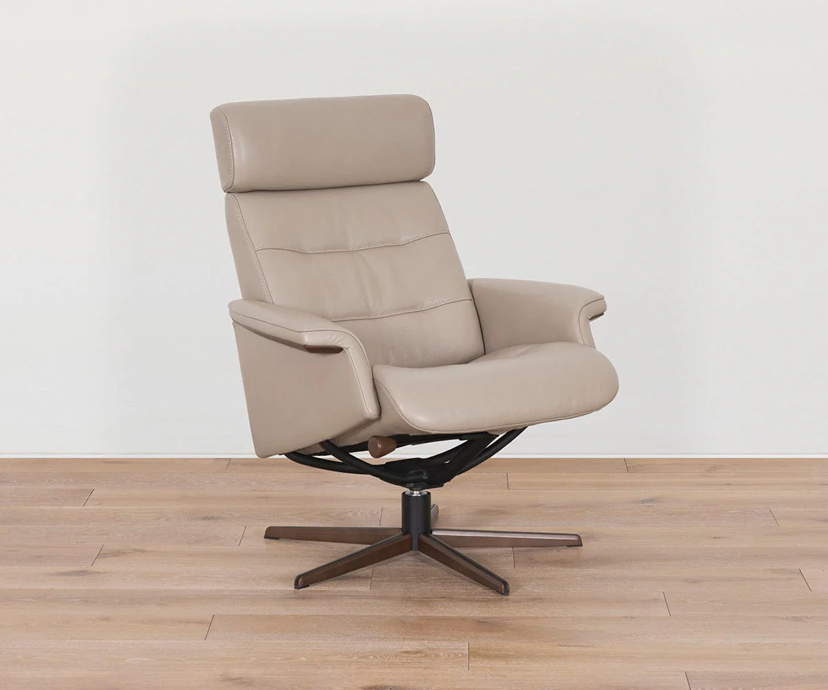 Steffen Leather Recliner & Ottoman - Image 2