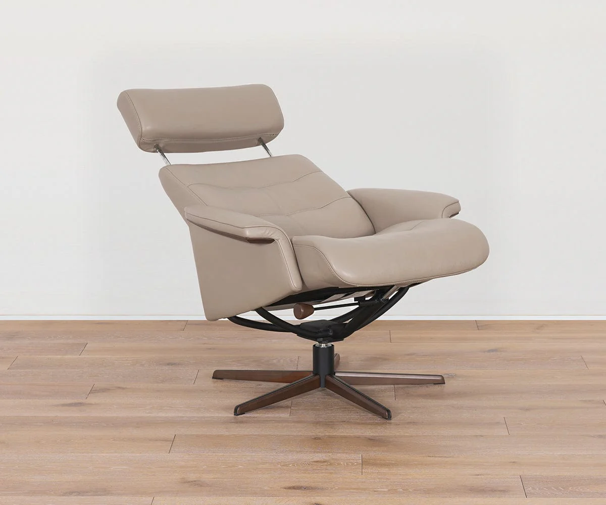 Steffen Leather Recliner & Ottoman - Image 3