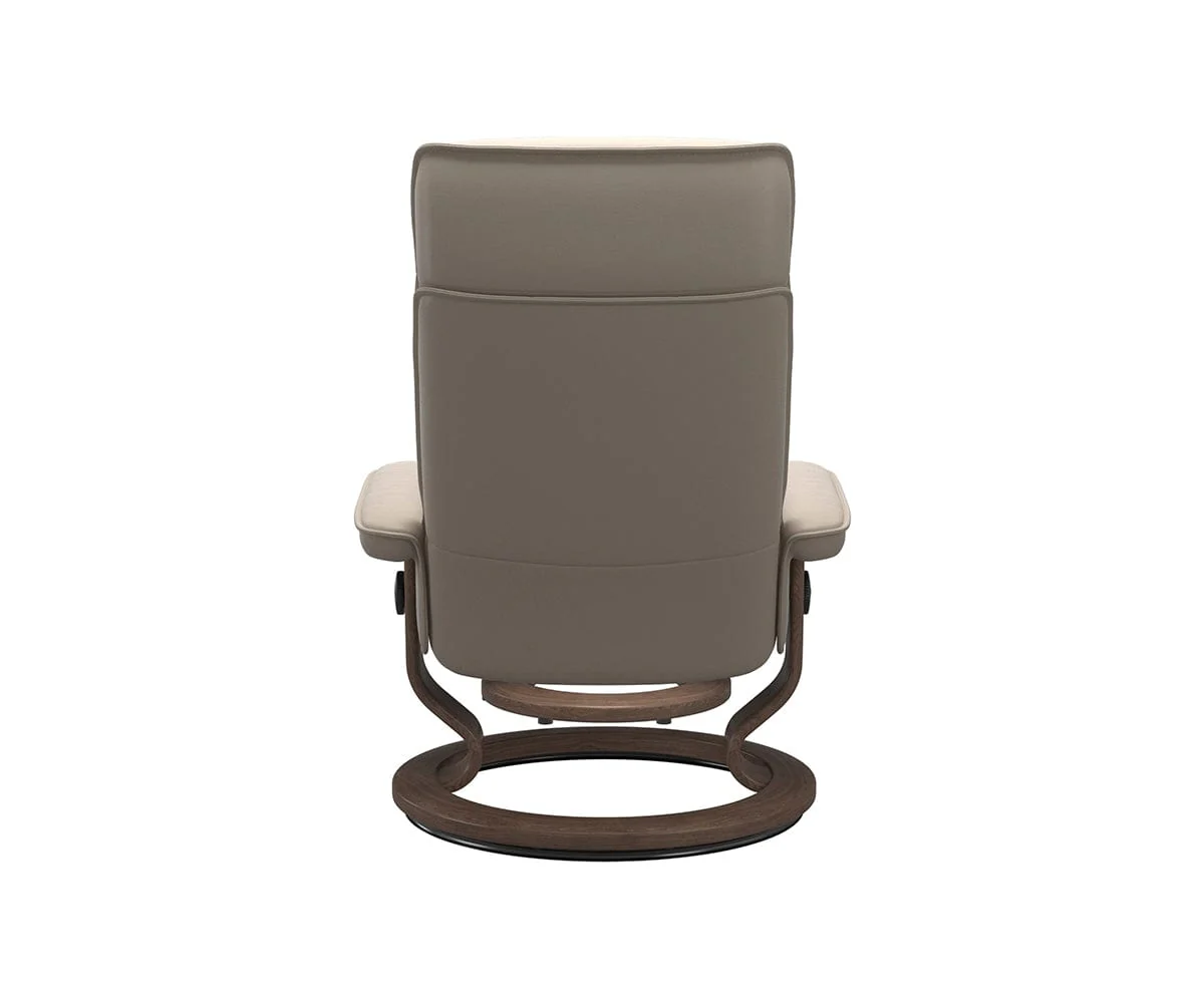Stressless® Admiral Recliner & Ottoman - Mushroom - Image 3