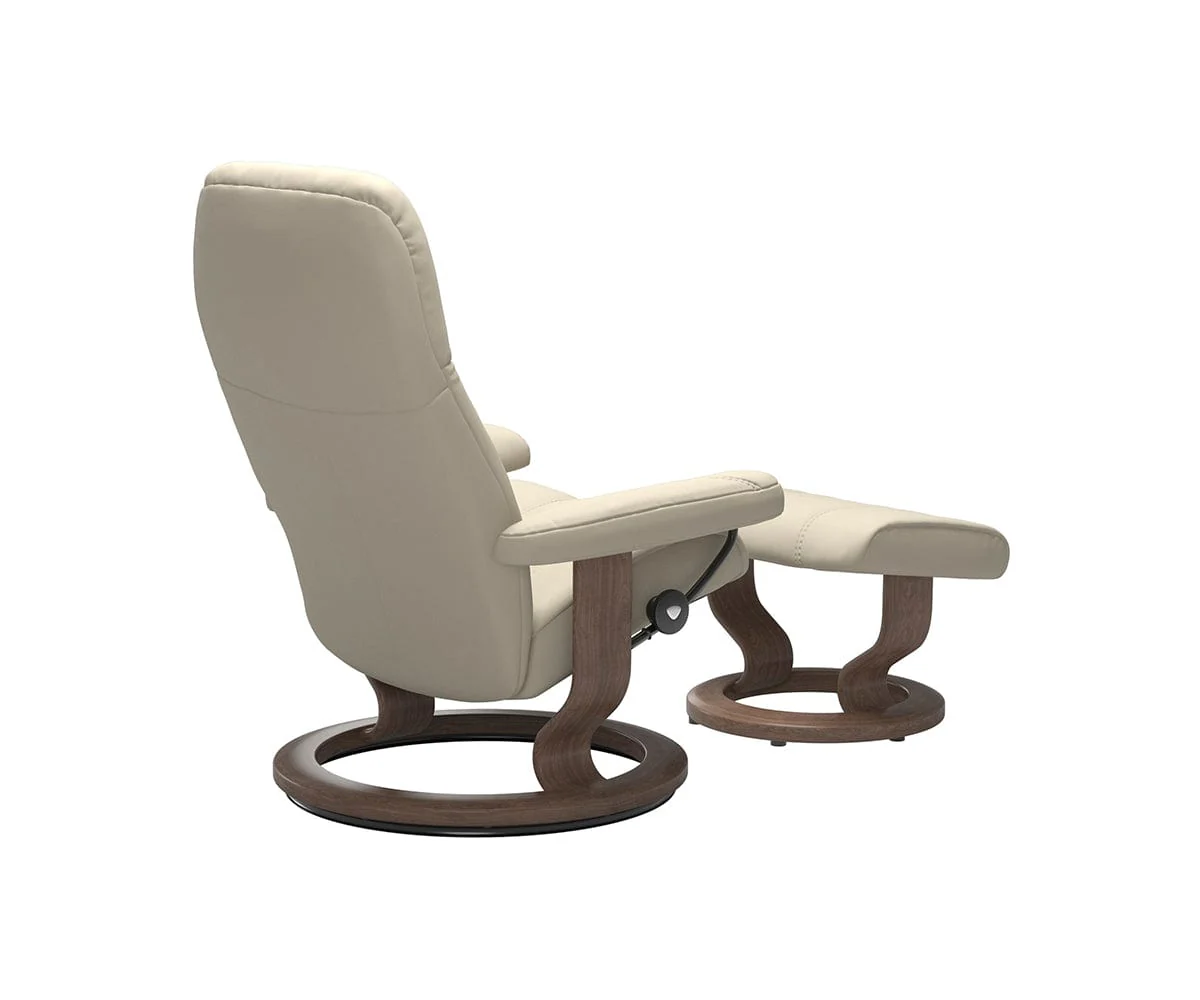 Stressless® Consul Recliner & Ottoman - Cream - Image 2