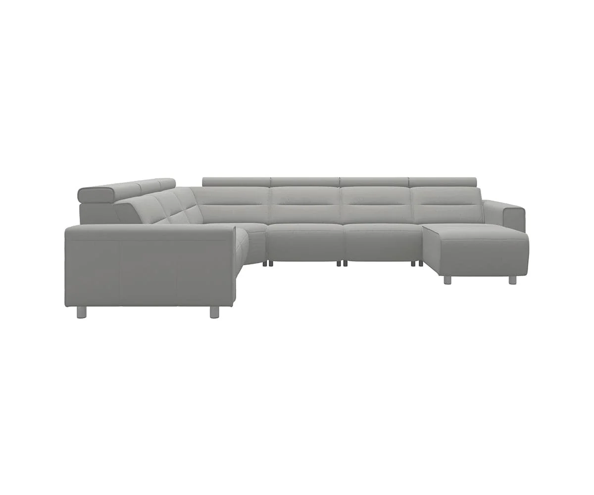 Stressless® Emily Leather Power Reclining Sectional - Large